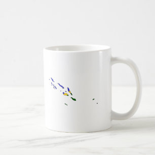 Taza De Café Mapa de la bandera de Solomon Island