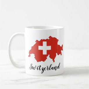 Taza De Café Mapa de la bandera de Suiza
