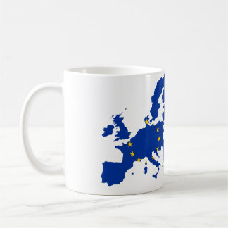 Taza De Café Mapa de la bandera de unión europea