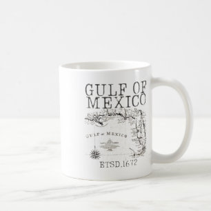 Taza De Café Mapa De La Bandera Del Golfo De México De Estados