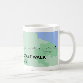 Taza De Café Mapa de la caminata costera a costera