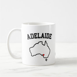 Taza De Café Mapa de la ciudad de Adelaida año personalizado