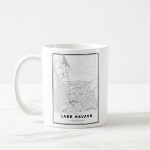 Taza De Café Mapa de la ciudad de Lake Havasu