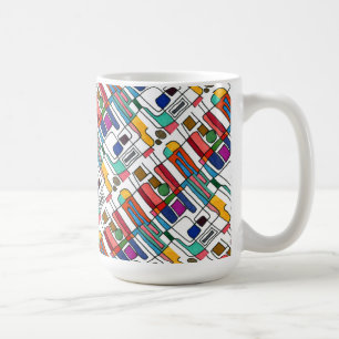 Taza De Café "Mapa de la ciudad" Tiled Resumen Mug