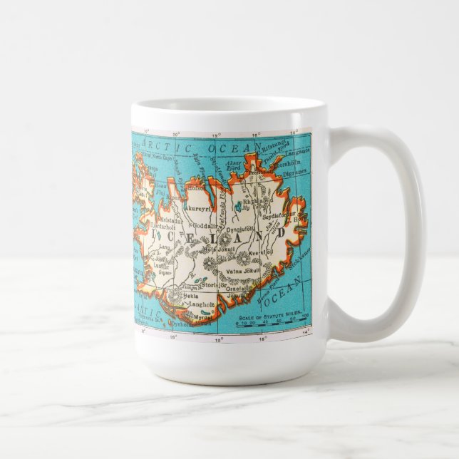Taza De Café Mapa de la cosecha de la ISLANDIA (Derecha)