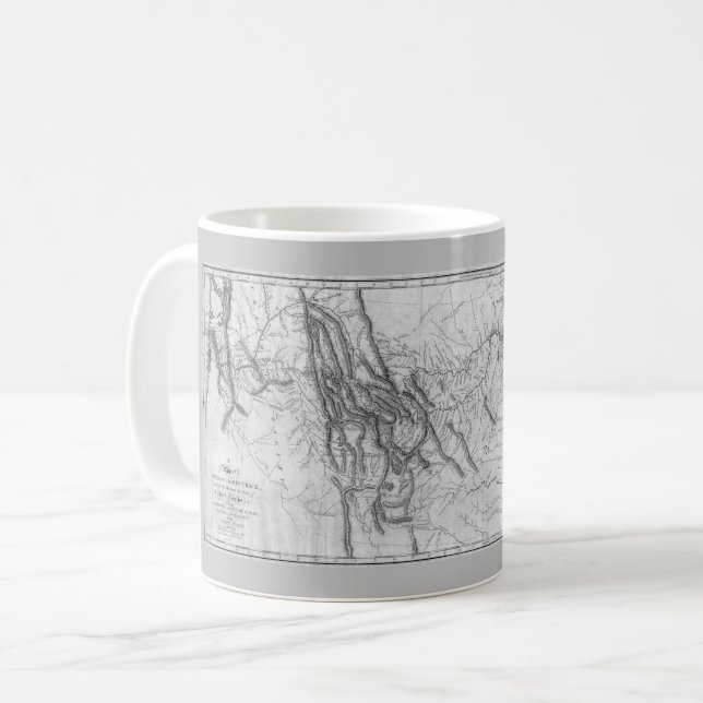 Taza De Café Mapa de la pista de Lewis y Clark[1814] (Anverso izquierdo)