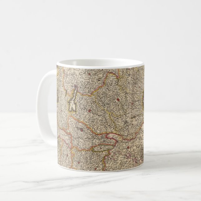 Taza De Café Mapa de la región de Venecia, Italia (Anverso izquierdo)