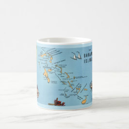 Taza De Café Mapa de las Islas Bahamas