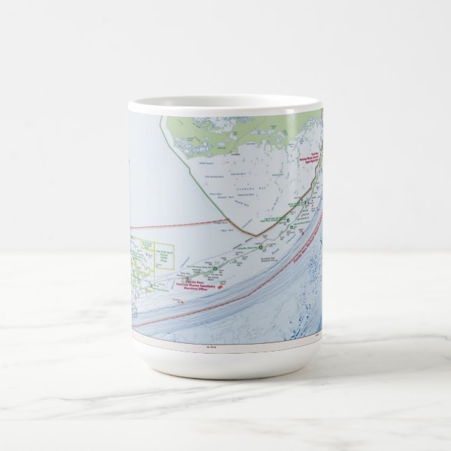 Taza De Café Mapa de las llaves de la Florida (Centro)