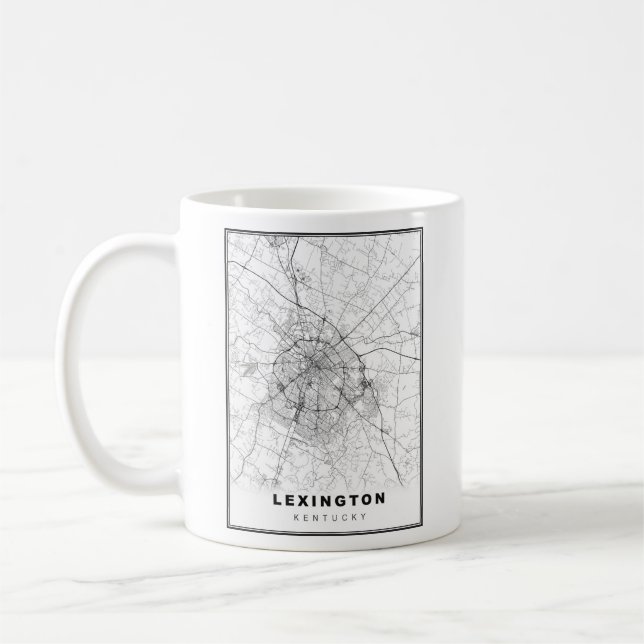 Taza De Café Mapa de Lexington (Izquierda)