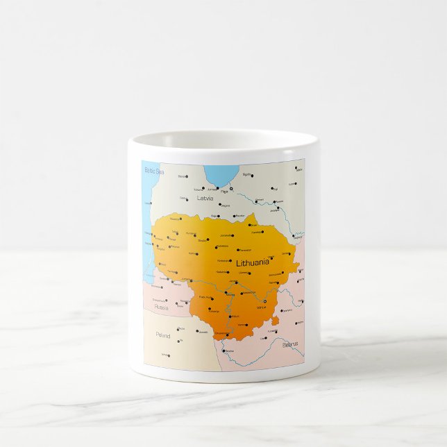 Taza De Café Mapa De Lituania (Subido por el creador)