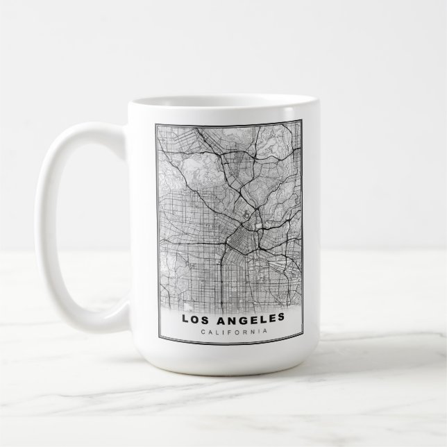 Taza De Café Mapa de Los Ángeles (Izquierda)