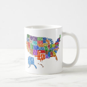 Taza De Café Mapa de los E.E.U.U.