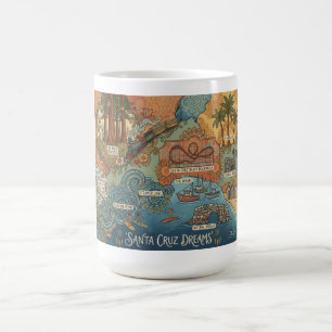 Taza De Café Mapa de los sueños de Santa Cruz California – Cost