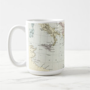 Taza De Café Mapa de los viajes del misionario de Paul del