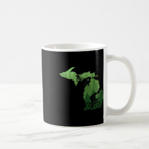 Taza De Café Mapa de Michigan para ciclista de montaña Mtb en b