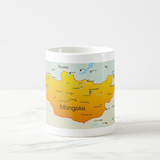Taza De Café Mapa de Mongolia (Subido por el creador)