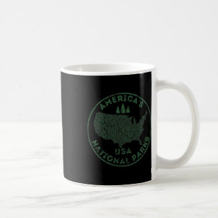 Taza De Café Mapa de Parques Nacionales Senderismo Viajes Campi