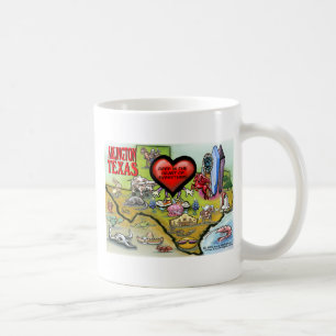 Taza De Café Mapa de Personalizados de Arlington Texas