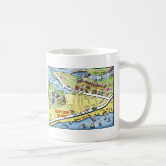 Taza De Café Mapa de Personalizados de Galveston Texas