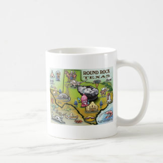 Taza De Café Mapa de Personalizados de Round Rock Texas