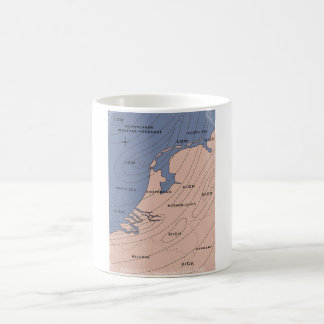 Taza De Café Mapa de previsión meteorológica de los Países Bajo