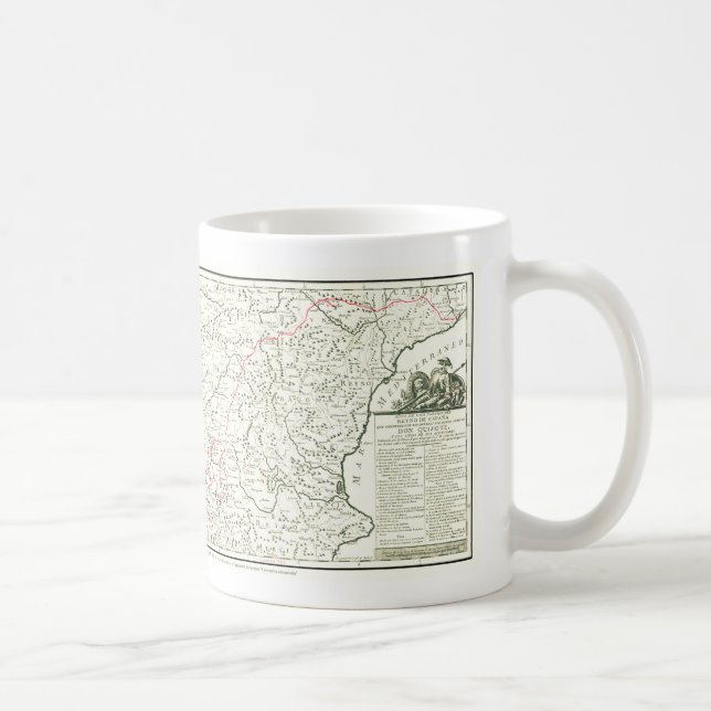 Taza De Café Mapa de RUTA de DONQUIXOTE - TAZA- Cervantes (Derecha)