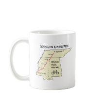 Mapa de ruta de rastreo de Natchez Café Mug