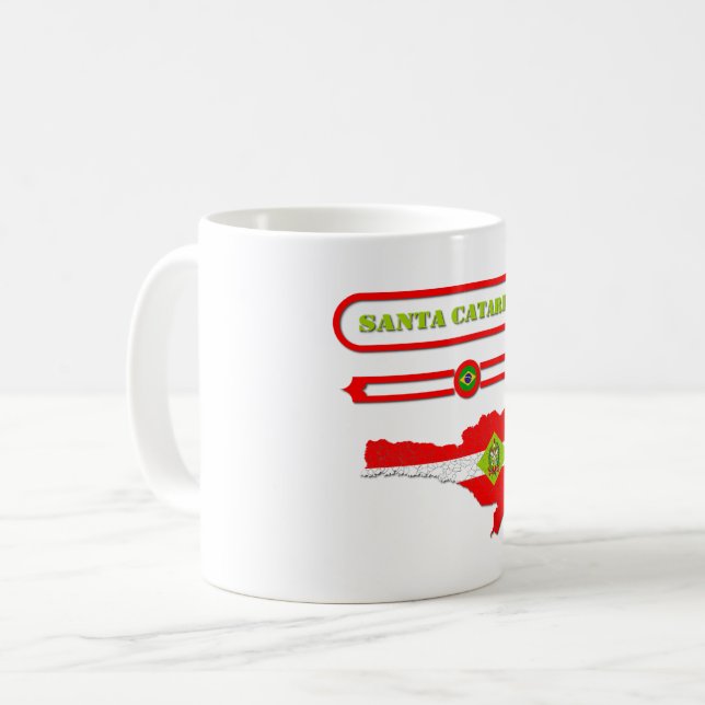 TAZA DE CAFÉ MAPA DE SANTA CATARINA. SAMER BRASIL (Anverso izquierdo)
