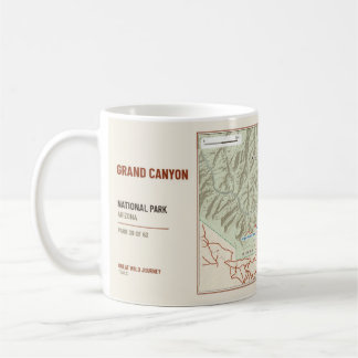 Taza De Café Mapa de senderos del Parque Nacional del Gran Cañó