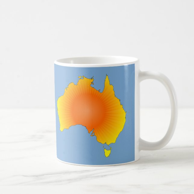 Taza De Café Mapa de Sunny Australia (Derecha)