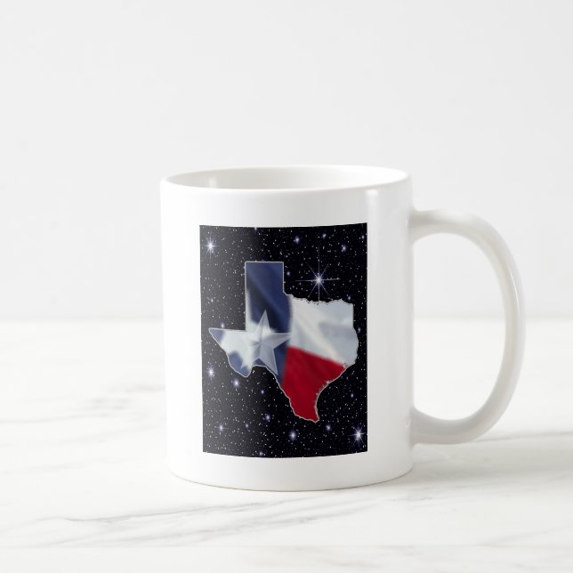Taza De Café Mapa de Tejas (Derecha)