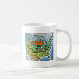 Taza De Café Mapa de Tennessee USA