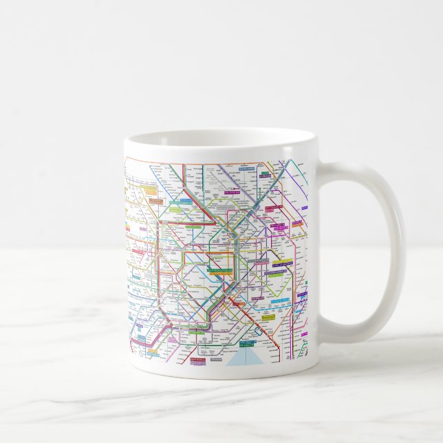 Taza De Café Mapa de Tokio (Derecha)