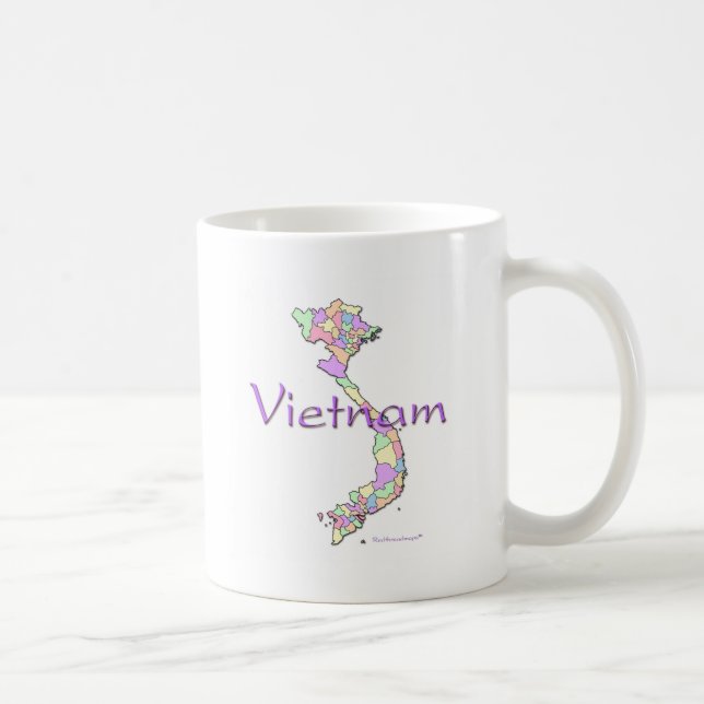 Taza De Café Mapa de Vietnam (Derecha)