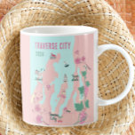 Taza De Café Mapa de vinos y cerezos de la ciudad de Traverse e<br><div class="desc">Perfecto para viajes,  regalo para amigos o tema del vino Bachelorette Fiestas en Traverse City Michigan! Estas tazas incluyen un mapa ilustrado a mano del área y fuentes modernas. Encuentra artículos coincidentes en mi tienda.</div>