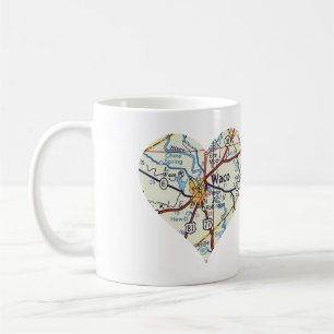 Taza De Café Mapa de Waco 50