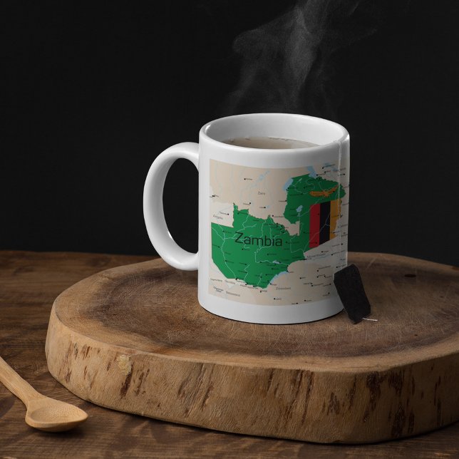 Taza De Café Mapa Del Café De Zambia (Subido por el creador)