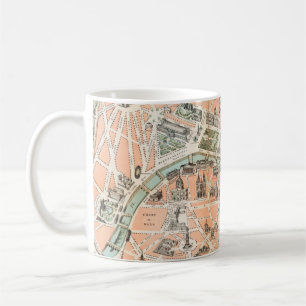 Taza De Café Mapa del café pintado de París
