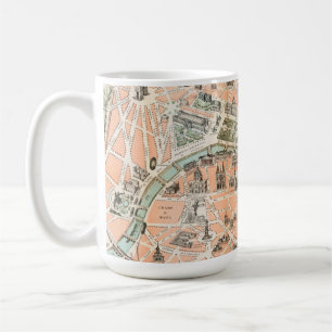 Taza De Café Mapa del café pintado de París