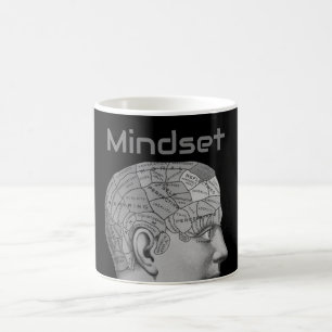 Taza De Café Mapa del cerebro de la mentalidad de la cabeza de