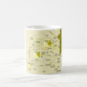Taza De Café Mapa del complejo piramidal de Giza