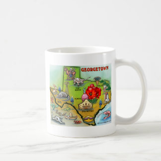 Taza De Café Mapa del dibujo animado de Georgetown Tejas