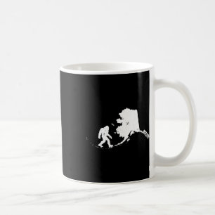Taza De Café Mapa del estado de Alaska Mapa Sasquatch Hombres R