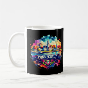 Taza De Café Mapa del estado de Estados Unidos s - Connecticut 