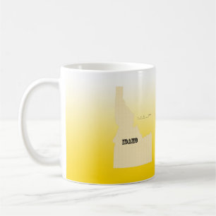 Taza De Café Mapa del estado de Idaho con la ciudad