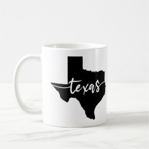 Taza De Café Mapa del estado de Texas USA