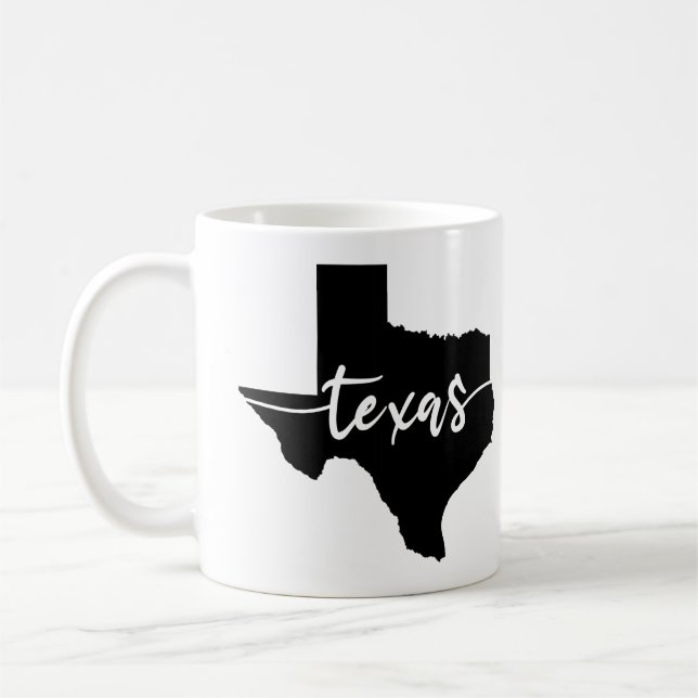 Taza De Café Mapa del estado de Texas USA (Izquierda)