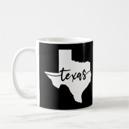 Taza De Café Mapa del estado de Texas USA