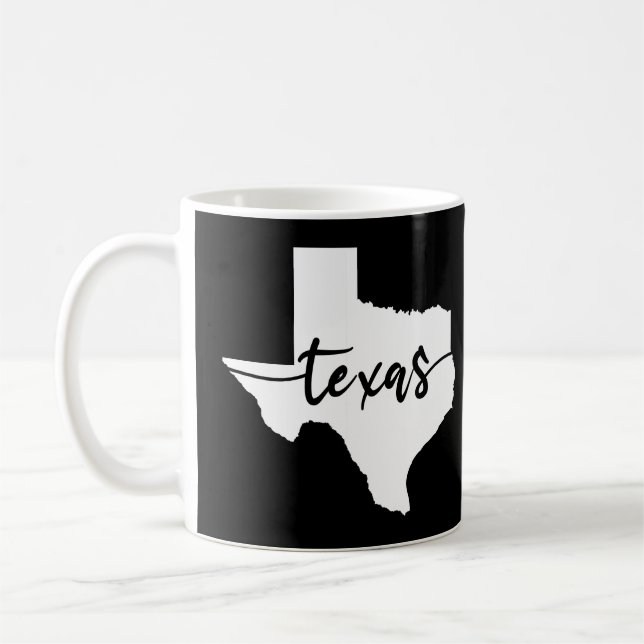 Taza De Café Mapa del estado de Texas USA (Izquierda)
